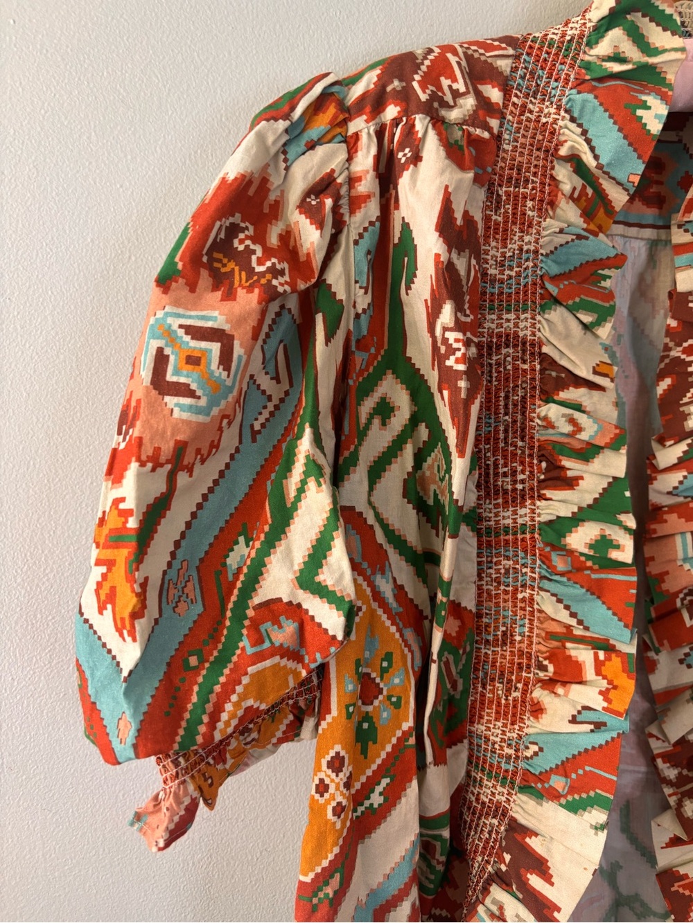 Love The Label Ruffle Puff Sleeve Open Jacket SZ M Boho Festival - Picture 4 of 9